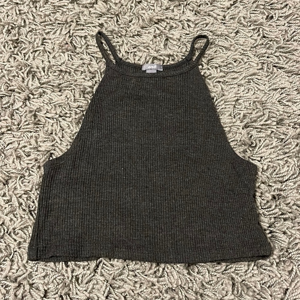 Grey Aerie high neck crop tank size s